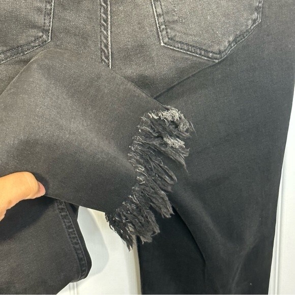 Free People Great Heights Frayed Skinny Crop Jeans Size 28 - Picture 6 of 10